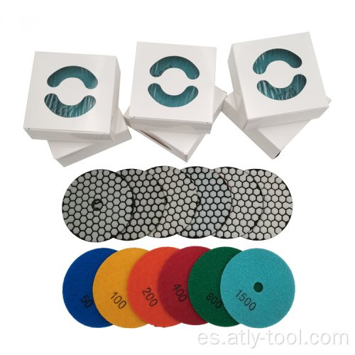 Diamantes almohadillas de pulido en seco disco de molienda flexible